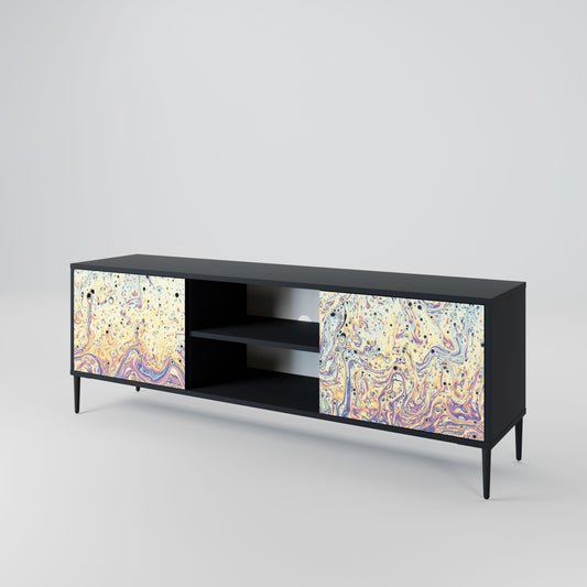 MOSAIC OF COLORS 2-Door TV Stand in Black Finish