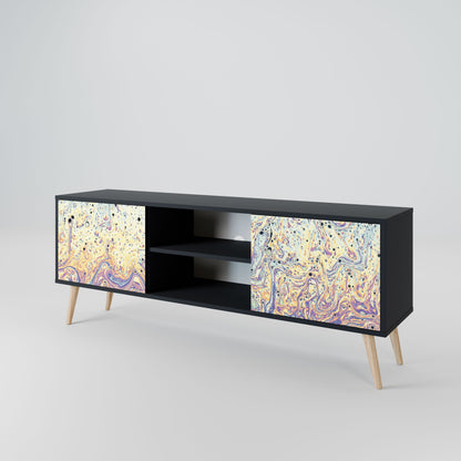 MOSAIC OF COLORS 2-Door TV Stand in Black Finish