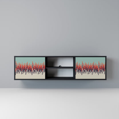 CHROMA CONTOURS Mobile TV a 2 Ante in Finitura Nera