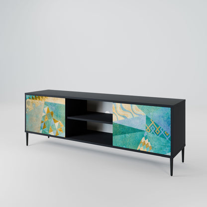 SPECTRUM SPLENDOR 2-Door TV Stand in Black Finish