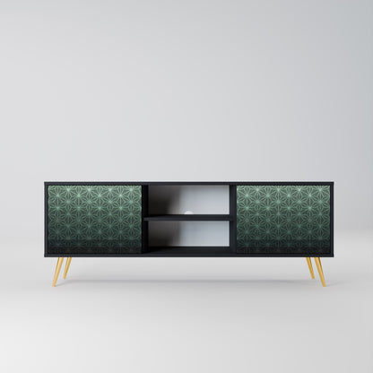 Mobile TV ORNAMENTAL GLIMMER a 2 ante con finitura nera