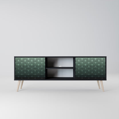 Mobile TV ORNAMENTAL GLIMMER a 2 ante con finitura nera