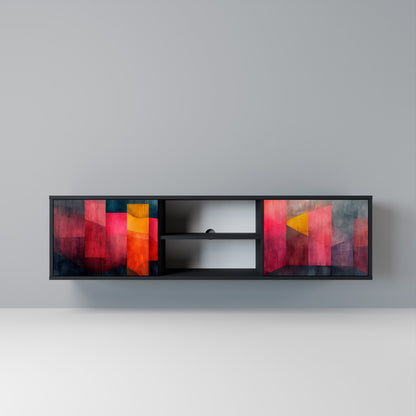 COLORFUL SOUNDS Mobile TV a 2 Ante in Finitura Nera