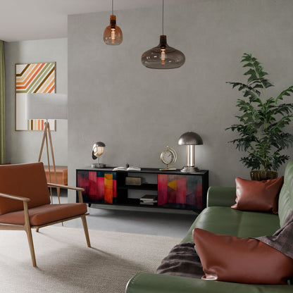Mobile TV a 2 ante COLORFUL SOUNDS in finitura nera