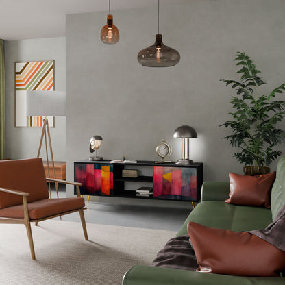 Mobile TV a 2 ante COLORFUL SOUNDS in finitura nera