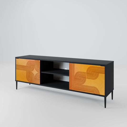 Supporto TV a 2 ante con finitura nera STRENGTHENING RELATION