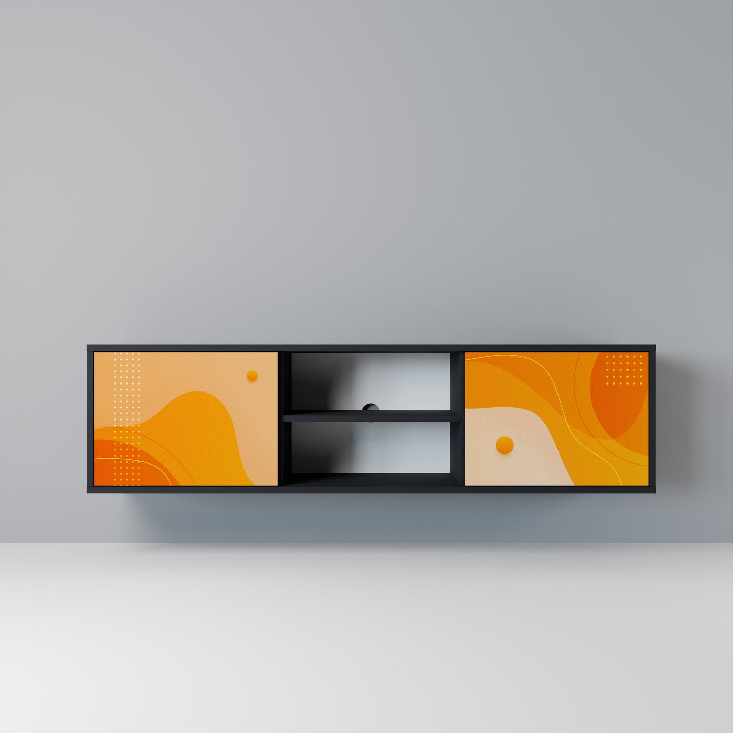 ORANGE ARRANGEMENT Mobile TV a 2 Ante in Finitura Nera