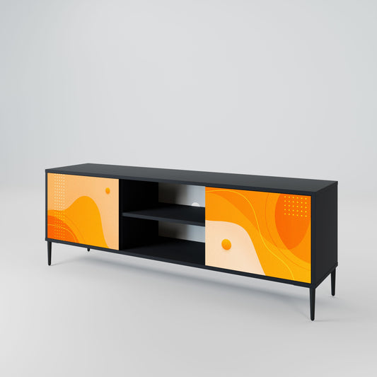 Mobile TV a 2 ante ORANGE ARRANGEMENT in finitura nera