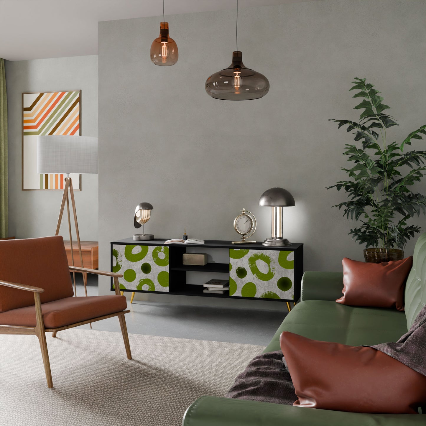 GREEN RHAPSODY Mobile TV a 2 ante con finitura nera