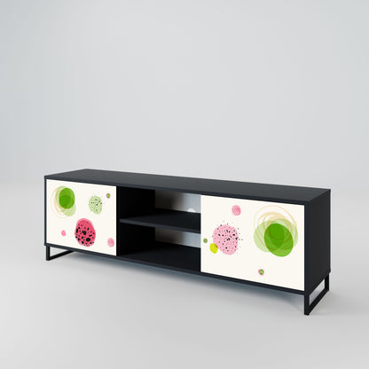Mobile TV a 2 ante COLORFUL COSMOS in finitura nera