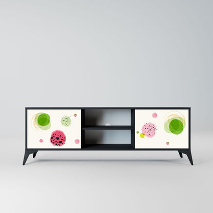 Mobile TV a 2 ante COLORFUL COSMOS in finitura nera