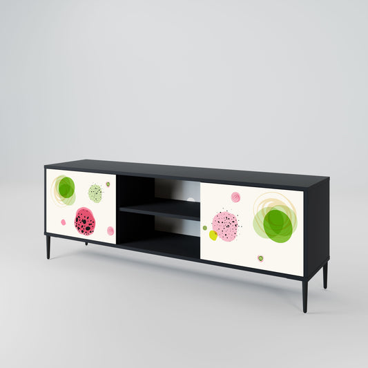 Mobile TV a 2 ante COLORFUL COSMOS in finitura nera