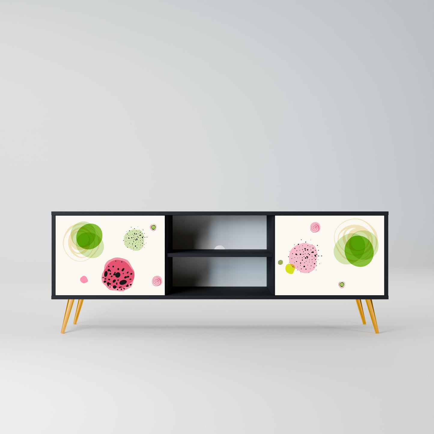 Mobile TV a 2 ante COLORFUL COSMOS in finitura nera