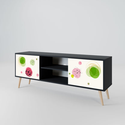 Mobile TV a 2 ante COLORFUL COSMOS in finitura nera