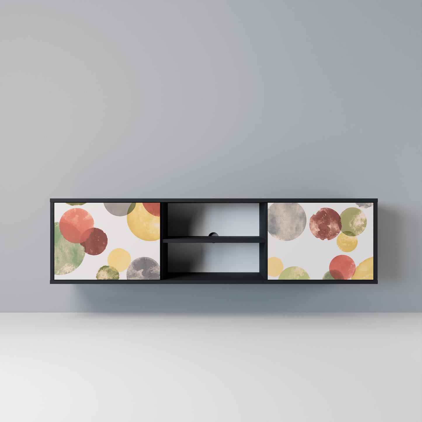 FLEETING HAPPINESS Mobile TV a 2 Ante in Finitura Nera