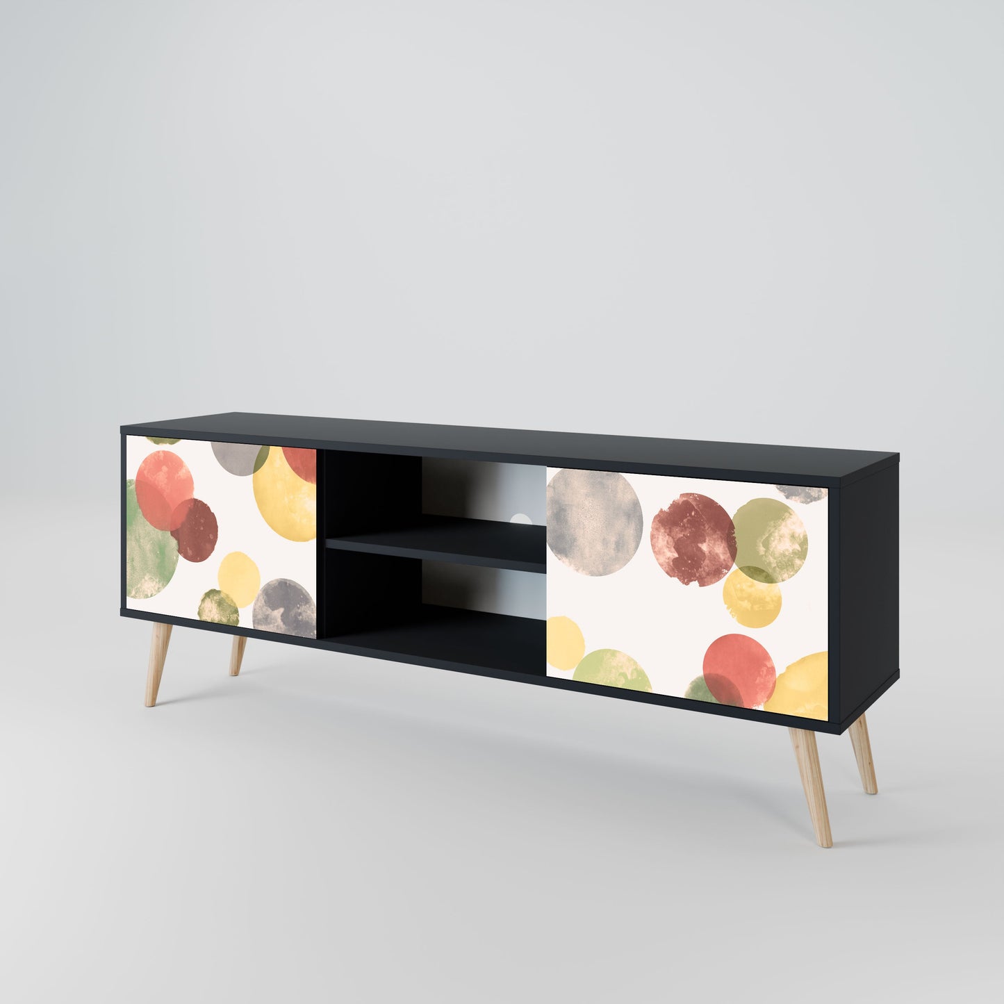 FLEETING HAPPINESS Mobile TV a 2 ante con finitura nera