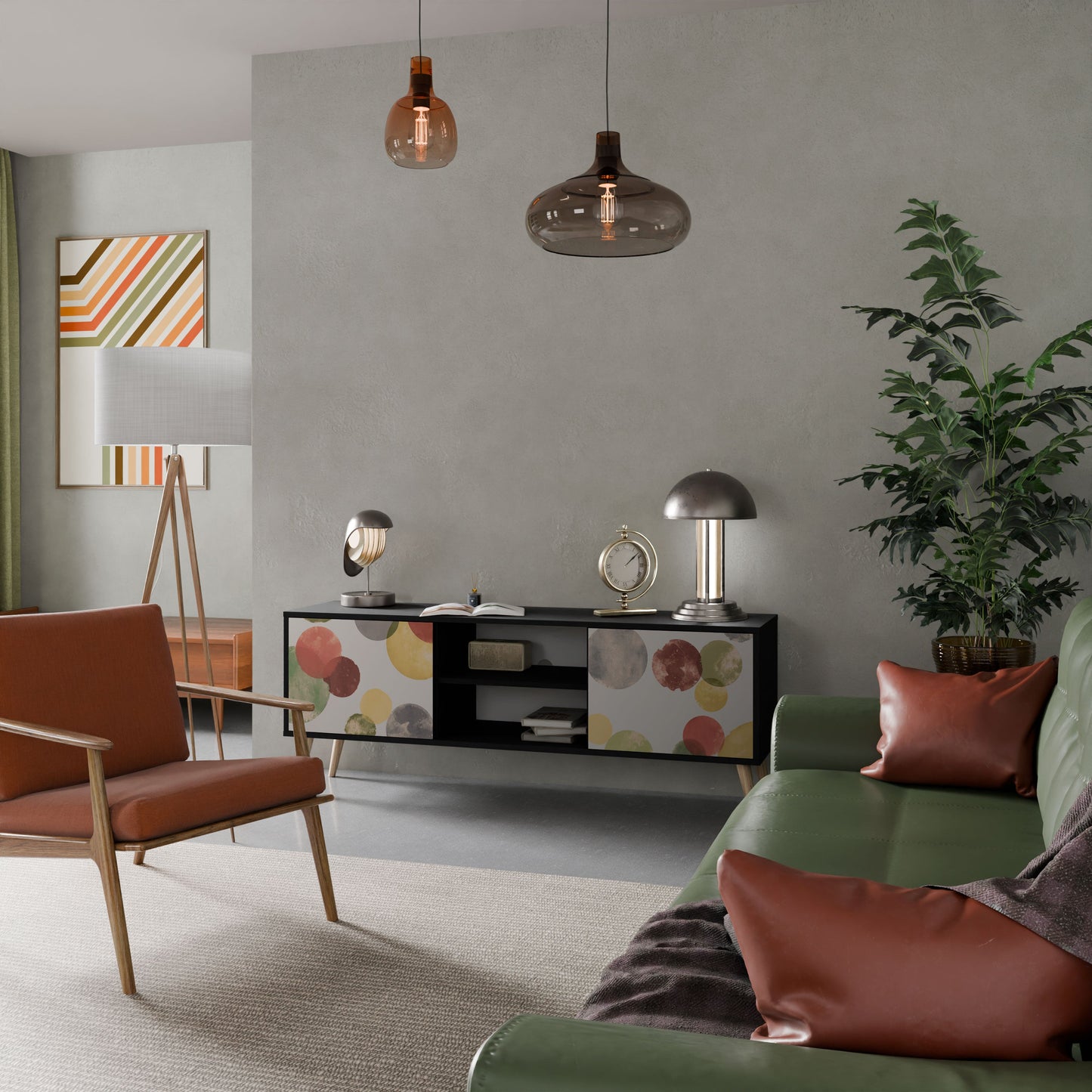 FLEETING HAPPINESS Mobile TV a 2 ante con finitura nera