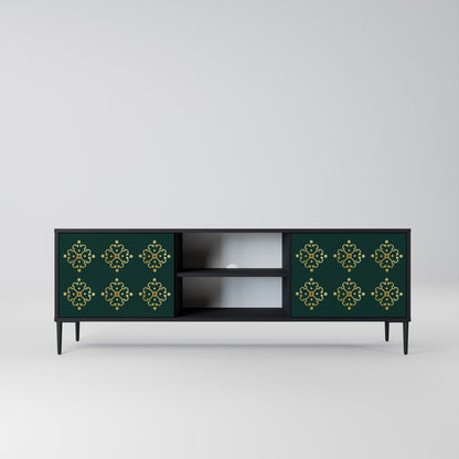 Mobile TV ROYAL MEDALLION a 2 ante con finitura nera