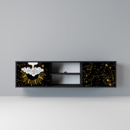 STELLAR CONSTELLATIONS Mobile TV a 2 Ante in Finitura Nera
