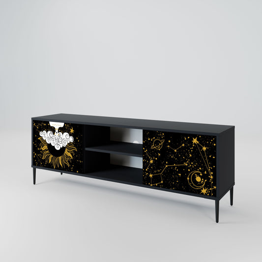 STELLAR CONSTELLATIONS Mobile TV a 2 ante in finitura nera