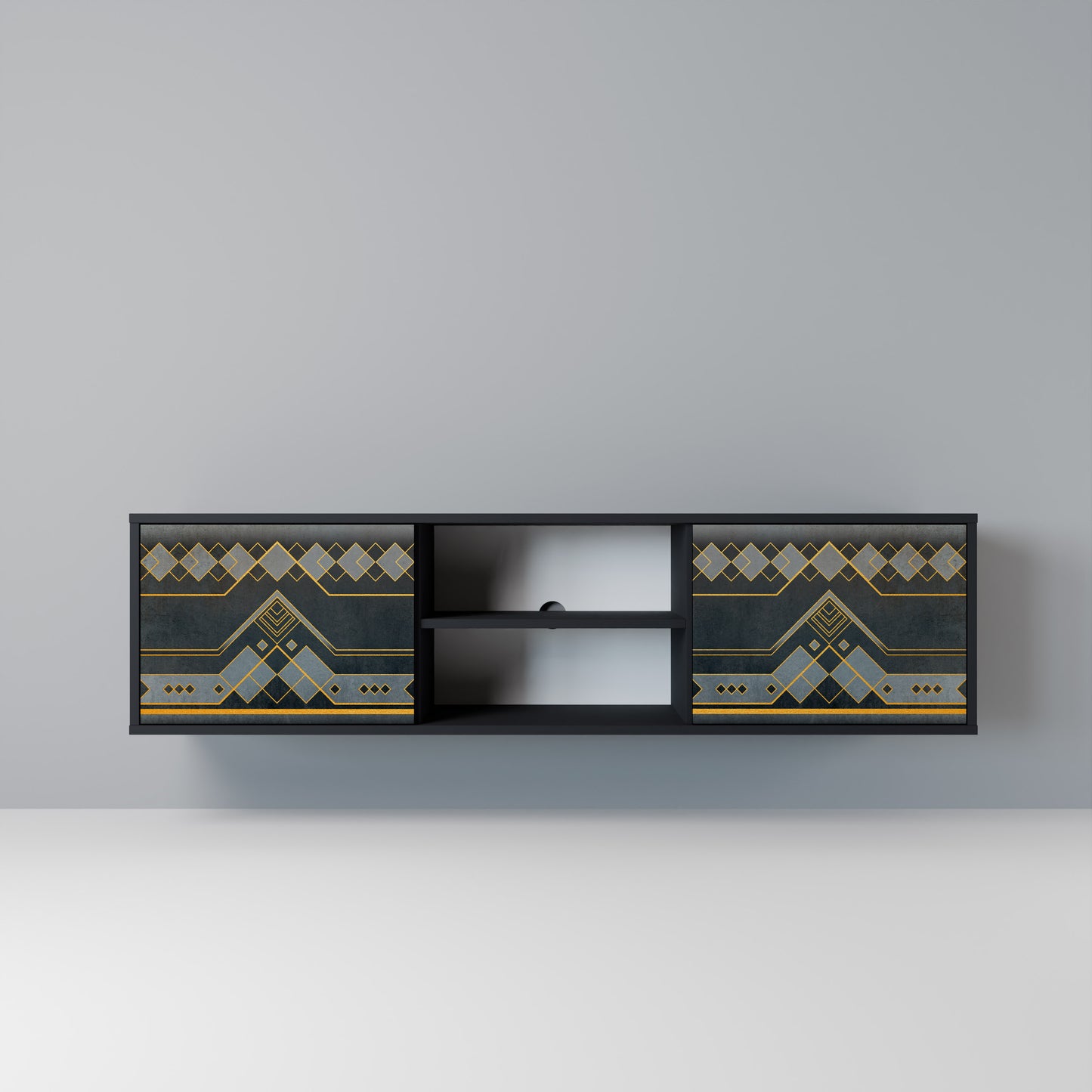ROYAL ORDINARINESS Mobile TV a 2 Ante in Finitura Nera