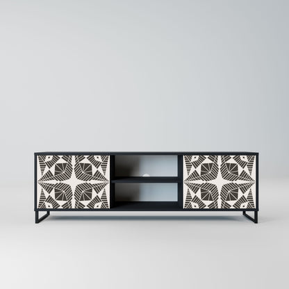 MONOCHROME NEXUS 2-Door TV Stand in Black Finish