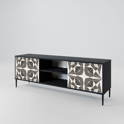 MONOCHROME NEXUS 2-Door TV Stand in Black Finish
