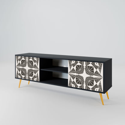 MONOCHROME NEXUS 2-Door TV Stand in Black Finish