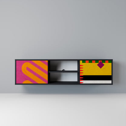 VIVID ART Mobile TV a 2 Ante in Finitura Nera