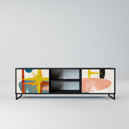 INTERSTELLAR VIBES 2-Door TV Stand in Black Finish