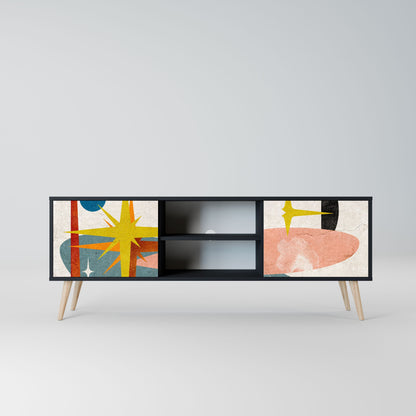 INTERSTELLAR VIBES 2-Door TV Stand in Black Finish
