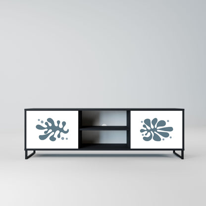 WONDERLAND VEGETATION 2-Door TV Stand in Black Finish