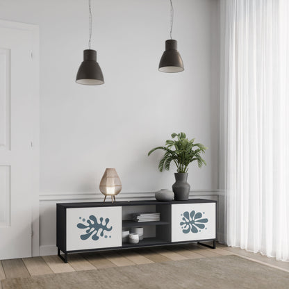 WONDERLAND VEGETATION 2-Door TV Stand in Black Finish