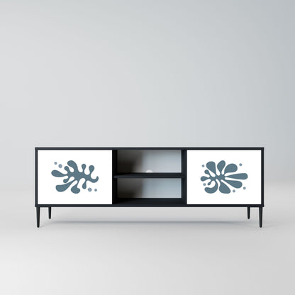 WONDERLAND VEGETATION 2-Door TV Stand in Black Finish