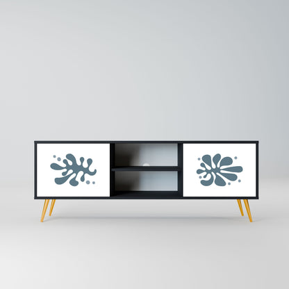 WONDERLAND VEGETATION 2-Door TV Stand in Black Finish