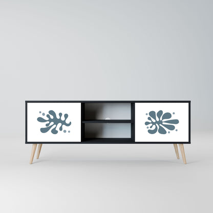 WONDERLAND VEGETATION 2-Door TV Stand in Black Finish