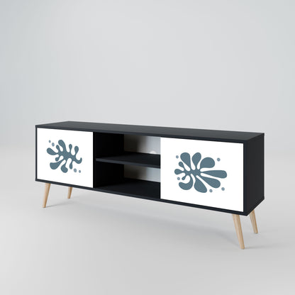 WONDERLAND VEGETATION 2-Door TV Stand in Black Finish
