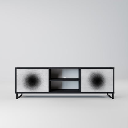 Mobile TV BLACK HOLE a 2 ante con finitura nera