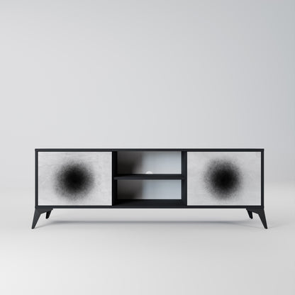 Mobile TV BLACK HOLE a 2 ante con finitura nera