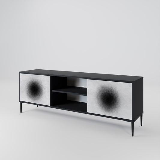 Mobile TV BLACK HOLE a 2 ante con finitura nera
