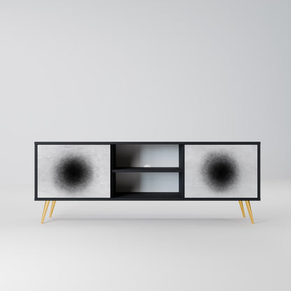 Mobile TV BLACK HOLE a 2 ante con finitura nera