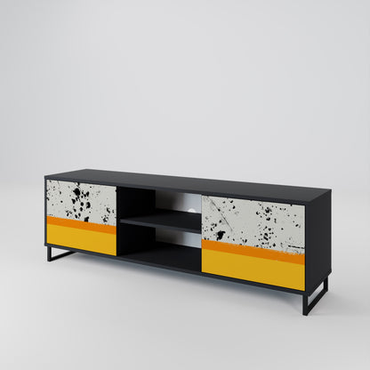 Mobile TV a 2 ante DYED BY ORANGE con finitura nera