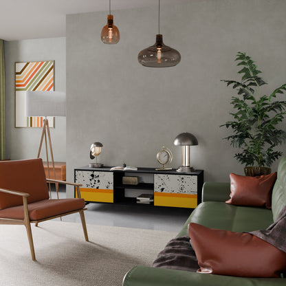 Mobile TV a 2 ante DYED BY ORANGE con finitura nera