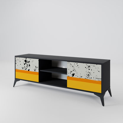 Mobile TV a 2 ante DYED BY ORANGE con finitura nera
