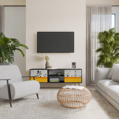 Mobile TV a 2 ante DYED BY ORANGE con finitura nera