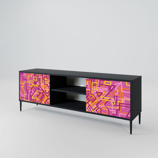 Mobile TV LOVELY MEMORIES a 2 ante con finitura nera