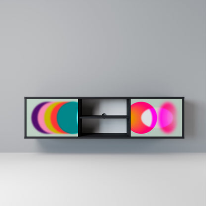 SYMPHONY OF COLORS Mobile TV a 2 Ante in Finitura Nera
