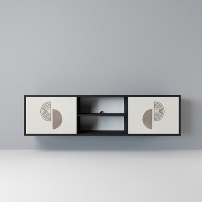 HARMONY ESSENCE Mobile TV a 2 Ante in Finitura Nera
