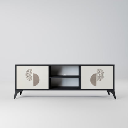 Mobile TV HARMONY ESSENCE a 2 ante in finitura nera
