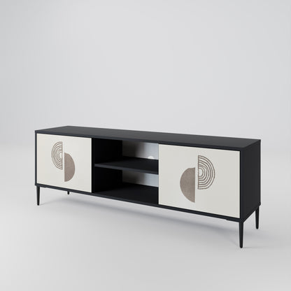 Mobile TV HARMONY ESSENCE a 2 ante in finitura nera